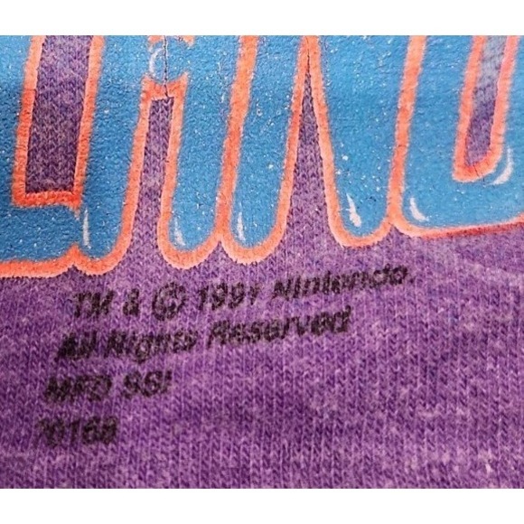 Vintage 1991 Super Mario Land TShirt‎ Kids Approx Size S 5/6 Gameboy 90s Tie Dye - Picture 3 of 9
